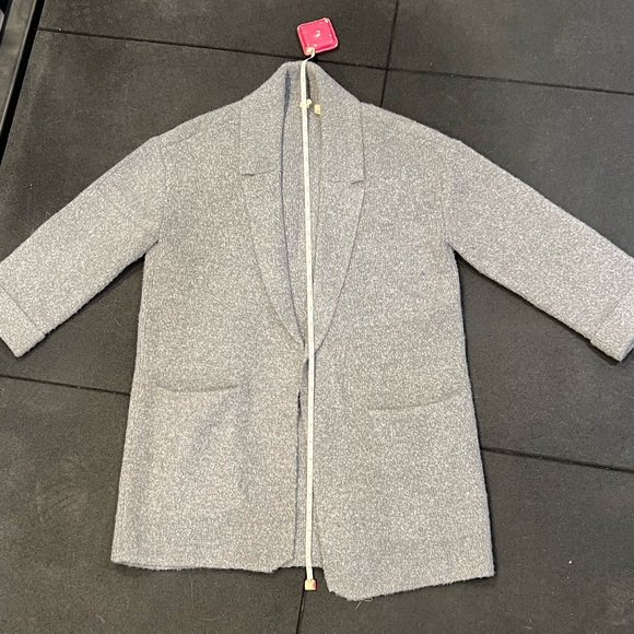 Anthropologie Moth Angie Women's Gray Knit Open Front Sweater - Picture 7 of 15